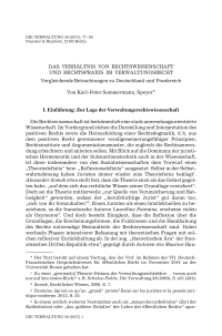 Das Verhältnis von Rechtswissenschaft und Rechtspraxis im Verwaltungsrecht. Vergleichende Betrachtungen zu Deutschland und Frankreich