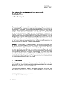 Forschung, Entwicklung und Innovationen in Ostdeutschland