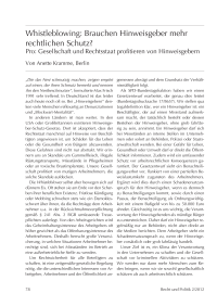 Pro und Contra: Whistleblowing: Brauchen Hinweisgeber mehr rechtlichen Schutz?