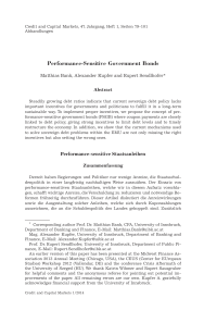 Performance-Sensitive Government Bonds