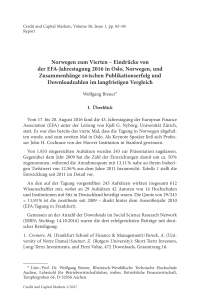 Norwegen zum Vierten – Eindrücke von der EFA-Jahrestagung 2016 in Oslo, Norwegen, und Zusammenhänge zwischen Publikationserfolg und Downloadzahlen im langfristigen Vergleich