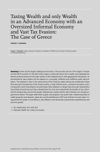 Taxing Wealth and only Wealth in an Advanced Economy with an Oversized Informal Economy and Vast Tax Evasion: The Case of Greece