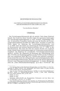 Das Verwaltungsverfahrensgesetz im Spiegel der Rechtsprechung der Jahre 2004–2012