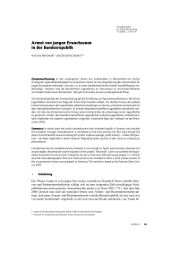 Armut von jungen Erwachsenen in der Bundesrepublik