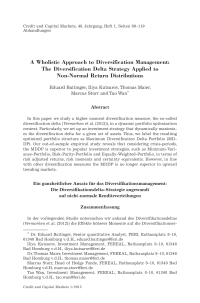 A Wholistic Approach to Diversification Management: The Diversification Delta Strategy Applied to Non-Normal Return Distributions