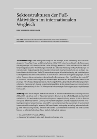 Sektorstrukturen der FuE-Aktivitäten im internationalen Vergleich
