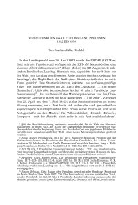 Der Reichskommissar für das Land Preußen 1932 bis 1933