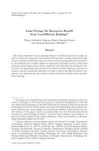 Loan Pricing: Do Borrowers Benefit from Cost-Efficient Banking?