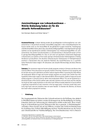 Anreizwirkungen von Lohnsubventionen – Welche Bedeutung haben sie für die aktuelle Reformdiskussion?