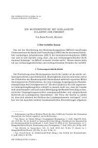 Ein Musterentwurf mit Schlagseite zulasten der Freiheit