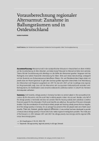 Vorausberechnung regionaler Altersarmut: Zunahme in Ballungsräumen und in Ostdeutschland