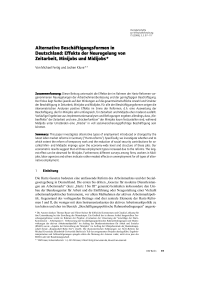 Alternative Beschäftigungsformen in Deutschland: Effekte der Neuregelung von Zeitarbeit, Minijobs und Midijobs