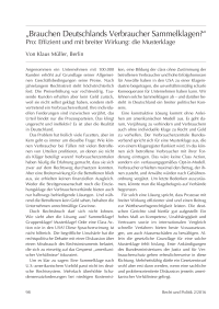 Pro und Contra: “Brauchen Deutschlands Verbraucher Sammelklagen?“