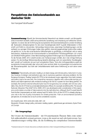 Perspektiven des Emissionshandels aus deutscher Sicht