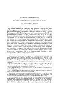 Werte und Normen im Recht. Hans Kelsen und die weltanschauliche Neutralität des Staates