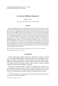 Are Services Different Exporters?