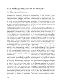 Zwei Rechtsgelehrte und die NS-Diktatur