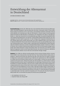 Entwicklung der Altersarmut in Deutschland