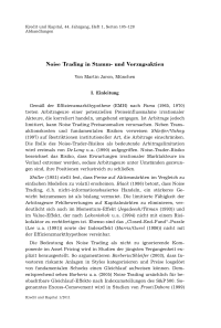 Noise Trading in Stamm- und Vorzugsaktien