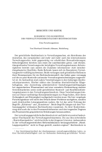 Kohärenz und Konsistenz des verwaltungsgerichtlichen Rechtsschutzes. Eine Forschungsskizze