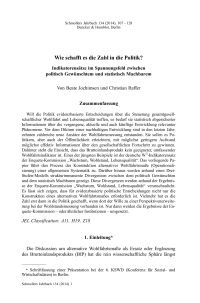 Wie schafft es die Zahl in die Politik? Indikatorensätze im Spannungsfeld zwischen politisch Gewünschtem und statistisch Machbarem