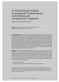 Ist Deutschland wirklich so progressiv Einkommensumverteilung im europäischen Vergleich