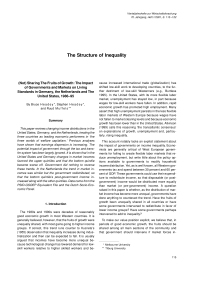 (Not) Sharing The Fruits of Growth: The Impact of Governments and Markets on Living Standards in Germany, the Netherlands and The United States, 1986–95