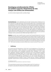 Bereinigung sozioökonomischer Effekte bei Schäden tropischer Wirbelstürme für eine Analyse zum Einfluss des Klimawandels