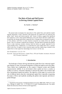 The Role of Push and Pull Factors in Driving Global Capital Flows