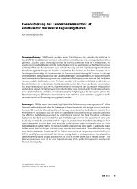 Konsolidierung des Landesbankensektors ist ein Muss für die zweite Regierung Merkel