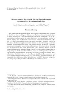 Determinanten der Credit Spread Veränderungen von deutschen Mittelstandsanleihen
