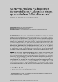 Wann verursachen Niedrigzinsen Hauspreisblasen? Lehren aus einem systematischen Fallstudienansatz
