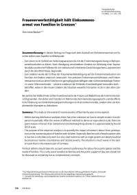 Frauenerwerbstätigkeit hält Einkommensarmut von Familien in Grenzen