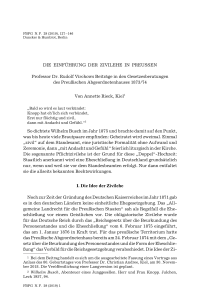 Die Einführung der Zivilehe in Preußen