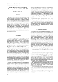 Gender Effects as Macro-Level Effects: Germany and the United States 1991–1997