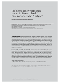 Probleme einer Vermögensteuer in Deutschland: Eine ökonomische Analyse