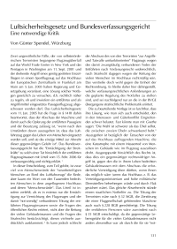 Luftsicherheitsgesetz und Bundesverfassungsgericht