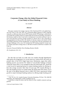 Corporate Change After the Global Financial Crisis