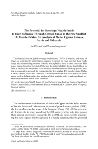 The Potential for Sovereign Wealth Funds to Exert Influence Through Critical Banks in the Five Smallest EU Member States