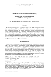 Machtindex und Drittelmitbestimmung. Differenzierter Arbeitnehmereinfluss und dessen Konsequenzen