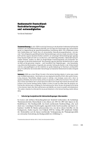 Bankenmarkt Deutschland: Restrukturierungserfolge und -notwendigkeiten