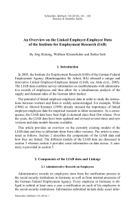 An Overview on the Linked Employer-Employee Data of the Institute for Employment Research (IAB)