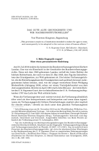 Das gute alte Grundgesetz und wir Nachkonstitutionellen