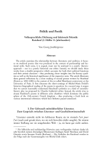 Politik und Poetik