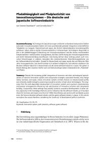 Pfadabhängigkeit und Pfadplastizität von Innovationssystemen – Die deutsche und japanische Softwareindustrie