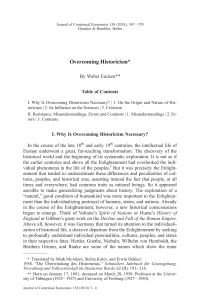 Overcoming Historicism