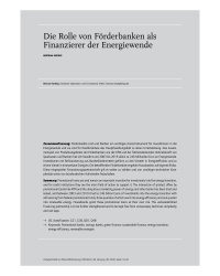 Die Rolle von Förderbanken als Finanzierer der Energiewende