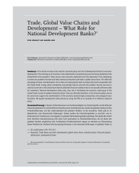 Trade, Global Value Chains and Development – What Role for National Development Banks?