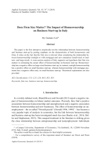 Does Firm Size Matter? The Impact of Homeownership on Business Start-up in Italy