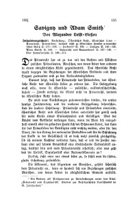 Savigny und Adam Smith